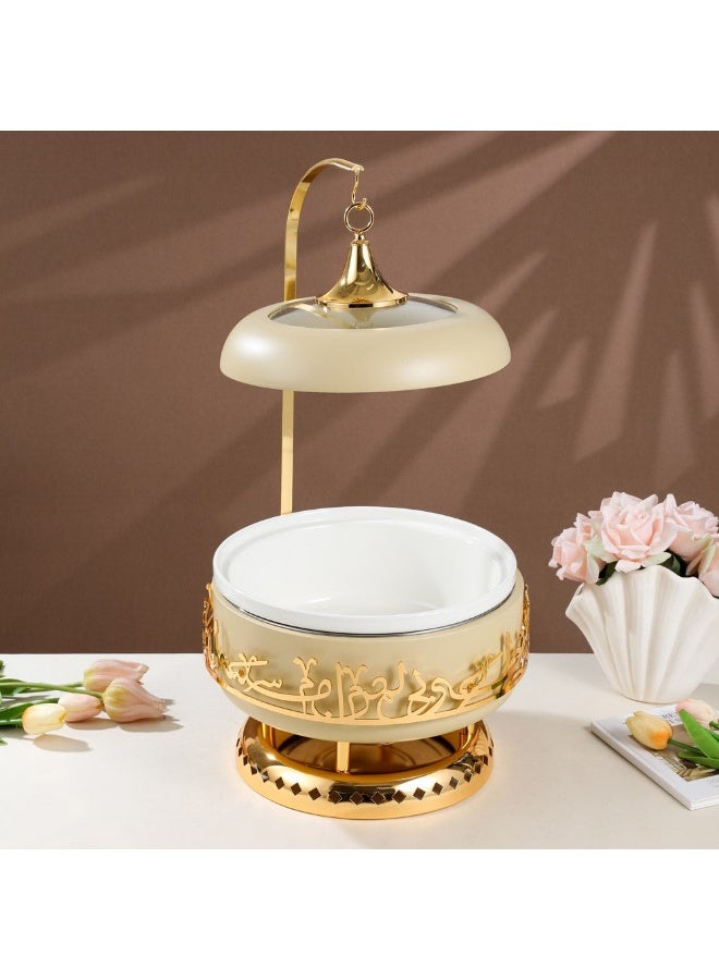 SIDDIQ Jiwar Serving Buffet Large Ivory Gold-HJ1369 