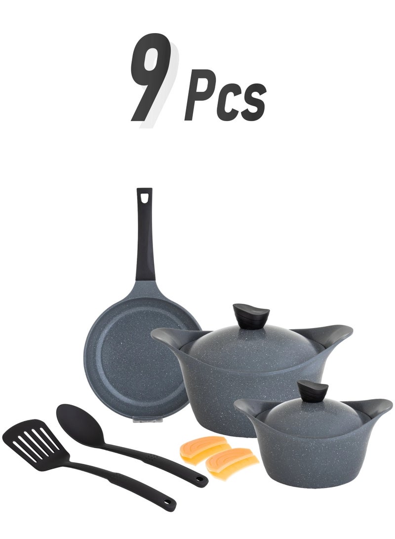 Lahoya Granite Cookware Set 9 Pieces Grey Color - Image 1
