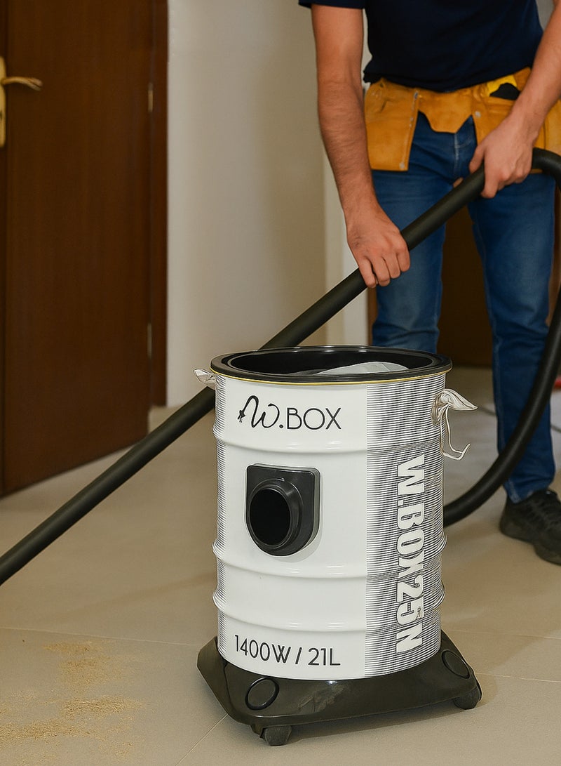 دبليو بوكس مكنسة برميل - 21 لتر - 1400 وات - أسود*بيج - W.BOX25B - Image 3