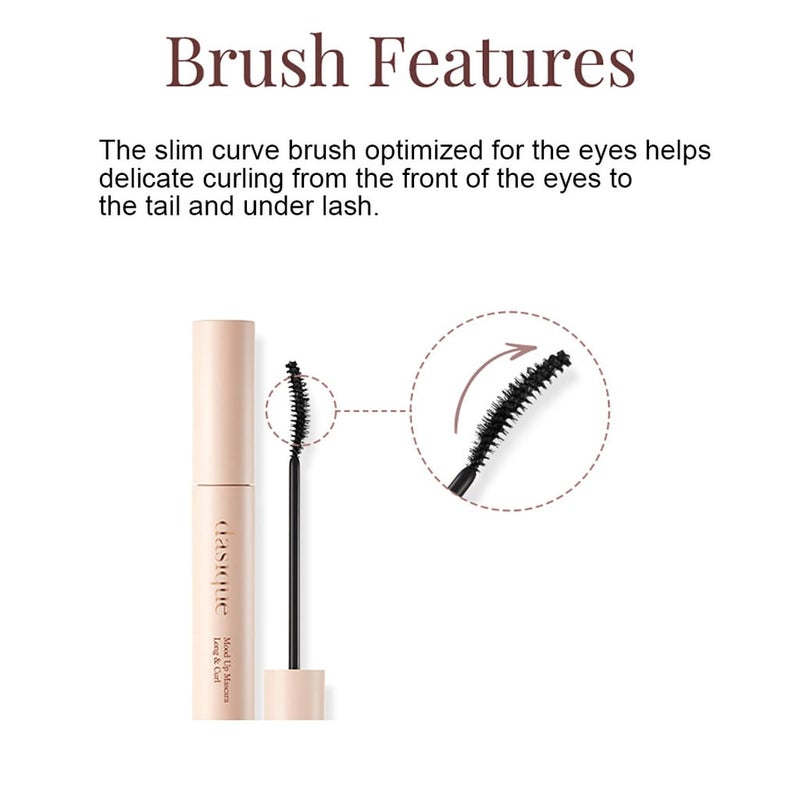Dasique Mood Up Long & Curl Waterproof Mascara – 01 Black - Image 2