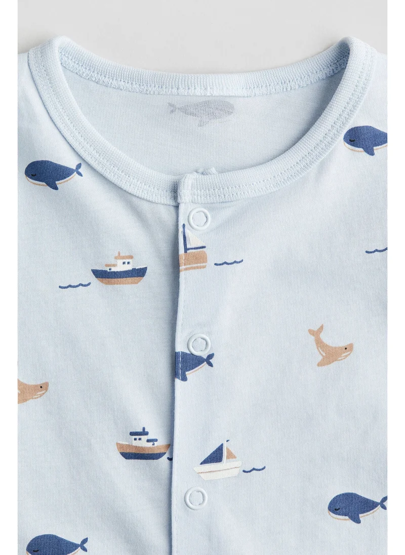اتش اند ام Patterned all-in-one pyjamas