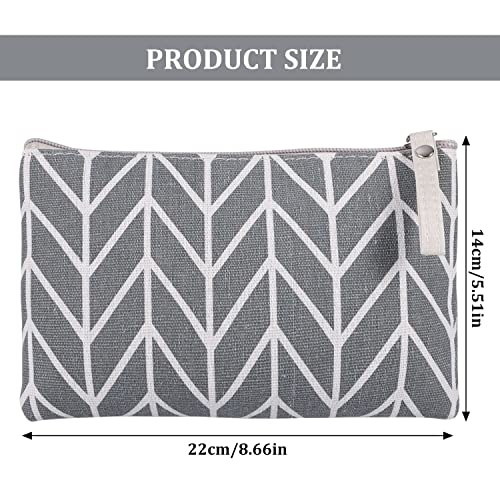 SUMAJU 4 Pcs Canvas Cosmetic Bag, Multi-Function Travel Makeup Bag Cosmetic Pouch with Zipper Travel Toiletry Bag Travel Size Toiletries Christmas Gifts Stocking Stuffers for Women - Image 2