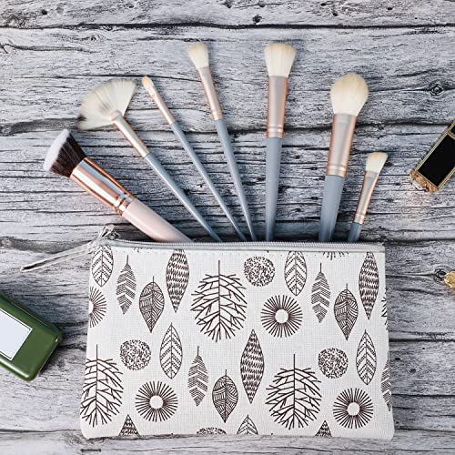 SUMAJU 4 Pcs Canvas Cosmetic Bag, Multi-Function Travel Makeup Bag Cosmetic Pouch with Zipper Travel Toiletry Bag Travel Size Toiletries Christmas Gifts Stocking Stuffers for Women - Image 5