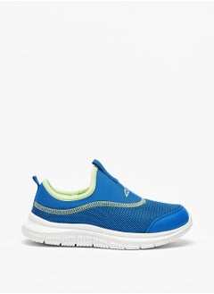 Boys Textured Slip On Sports Shoes with Pull Tab Detail