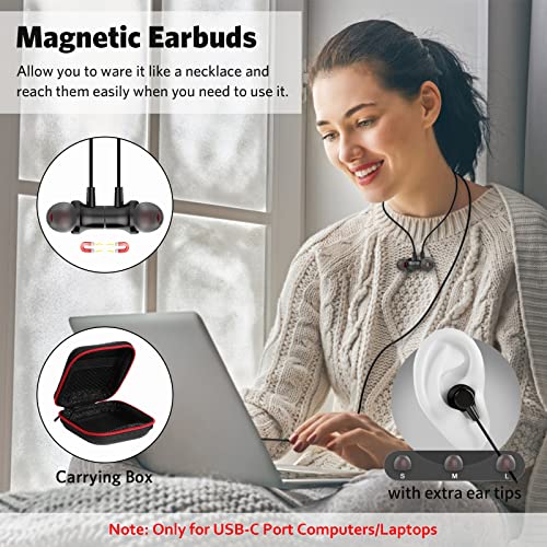 COOYA USB C Headphone,COOYA Type C Wired Earbuds Magnetic Bass Noise Canceling In-Ear Earphones+Mic for iPhone 17 16 15 Pro Max iPad 10 Pixel 9 8 for Samsung Galaxy S25 Ultra S24 S23 A16 A56 for OnePlus 13 - Image 3