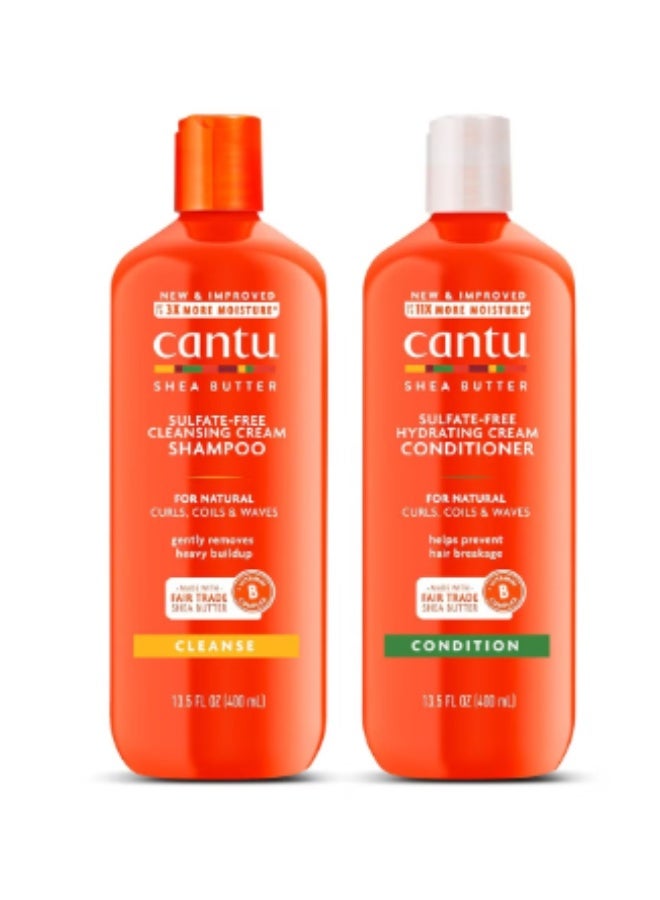 CANTO Sulfate-Free Cream Shampoo & Conditioner Bundle, 13.5 Fl Oz (Pack of 2)