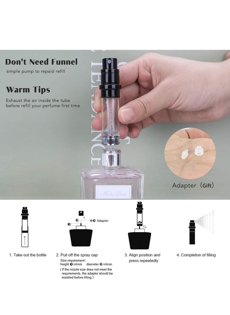 Generic - Perfume Bottles Empty Refill, Perfume Atomizer, Refillable Portable Mini Perfume Atomizer, Perfume Spray bottle Atomizer for Travel, Leaking Proof, Luxury Leather, 5ml (Pink) - Image 1