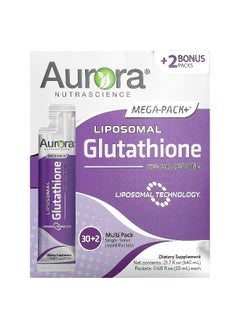 Aurora Nutrascience Aurora Nutrascience, Mega-Pack+®, Liposomal Glutathione, 32 Packets, 0.68 fl oz (20 ml) Each 