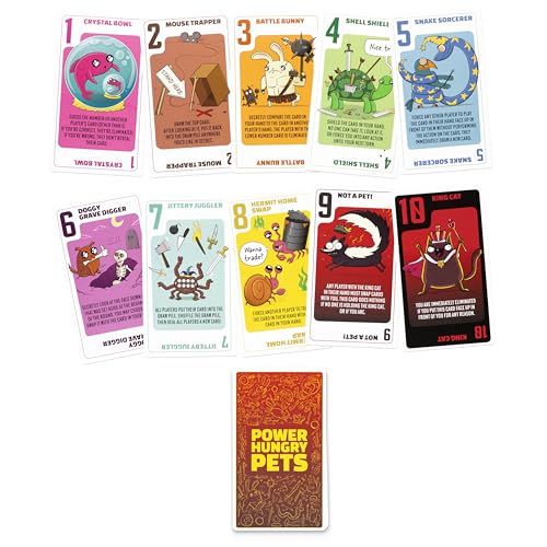 Exploding Kittens Power Hungry Pets in Collectible Tin by Exploding Kittens - 2-6 Players - Ages 7+ - 15 Minutes to Play - Strategic and Simple Card Game - Party Game, Family Game Night, Kid and Adult Card Game - Image 5