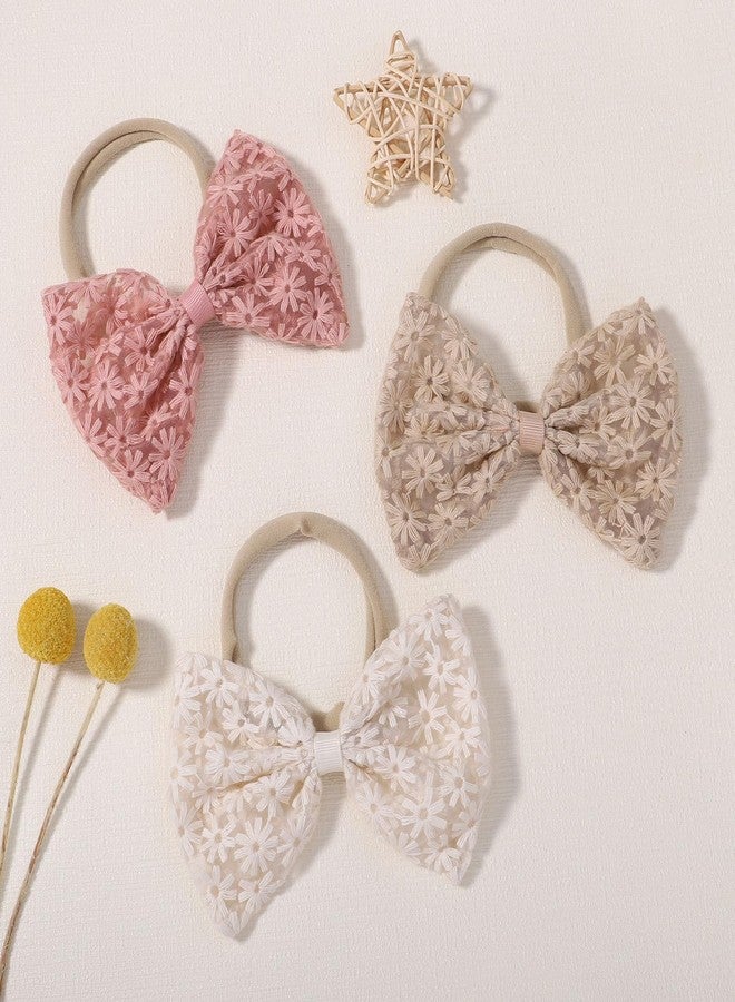 DAONPHARI 4pcs Hair Bands For Baby Girls | Soft & Gentle | Cute Designs | Perfect Fit | Great for Everyday Wear | Ideal For Babies And Toddlers - Image 3
