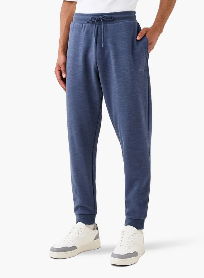 Kappa Regular Fit Logo Detail Joggers with Drawstring Closure and Pockets