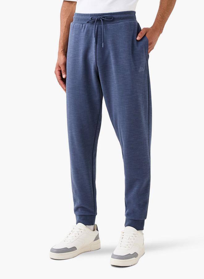 Kappa Regular Fit Logo Detail Joggers with Drawstring Closure and Pockets - Image 1