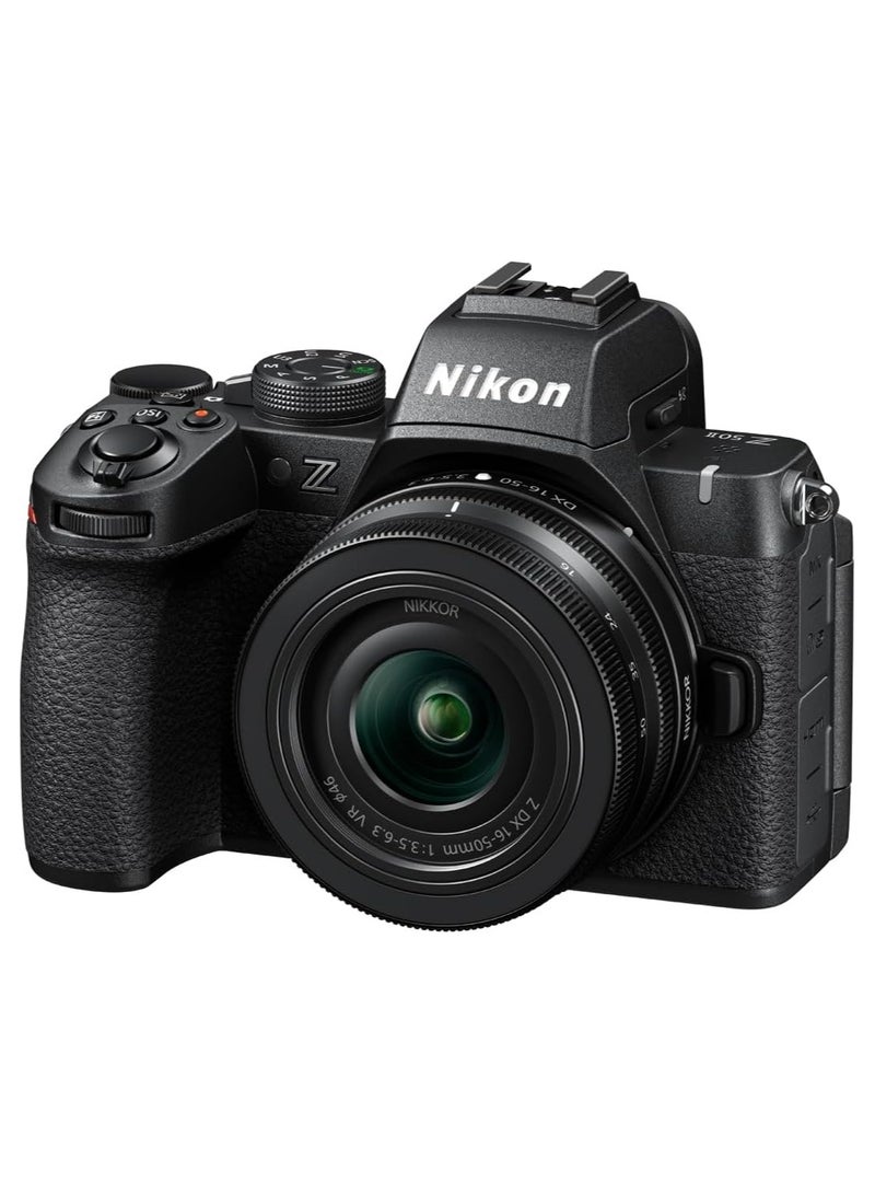 Nikon Z50II Mirrorless Camera with NIKKOR Z DX 16-50mm f/3.5-6.3 VR Lens – Compact DX Kit for Photography & 4K Video (Black) - Image 1