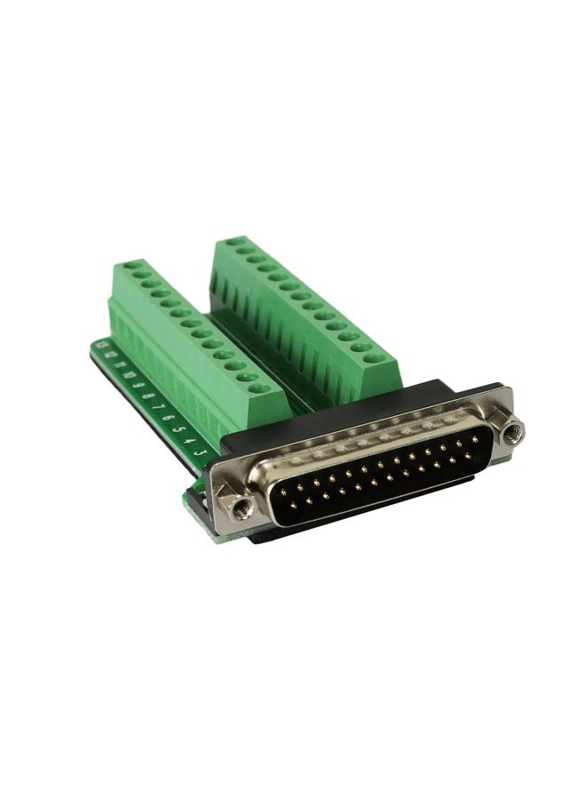 Twinkle Bay Connector Db25 D-sub Male Plug 25-pin Port Terminal Breakout PCB Board - Image 1