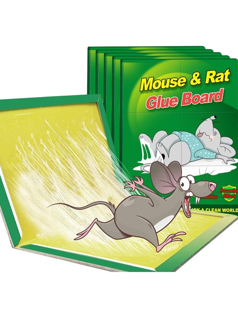 5-Pack Mouse Rat Glue Trap, Strongly Adhesive Sticky Glue Traps for Mice, Mouse Sticky Traps