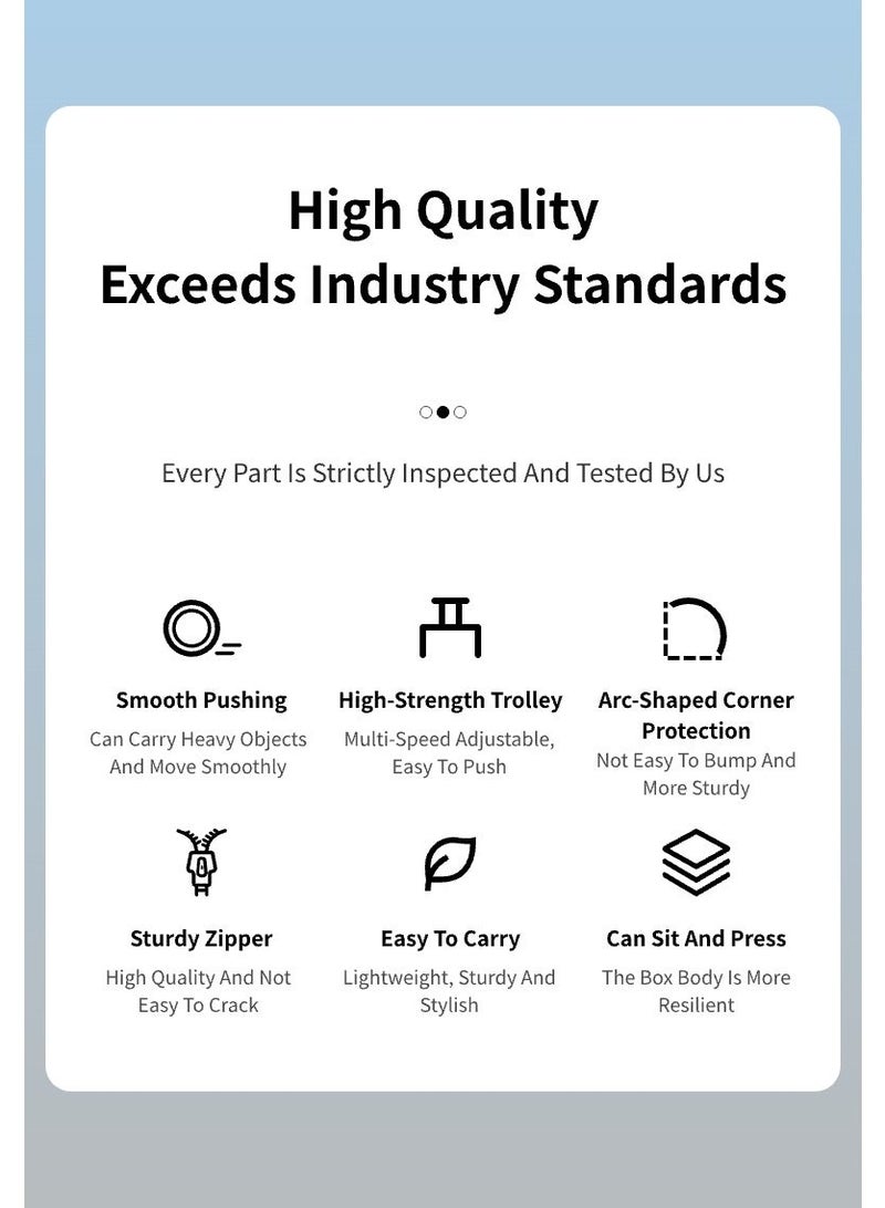 ARCTIC HUNTER LGX002 24 Inch 360° Spinner Cabin Trolley Suitcase, Instant Carry-On Luggage, Lightweight, Irish Style, TSA Lock - Image 4