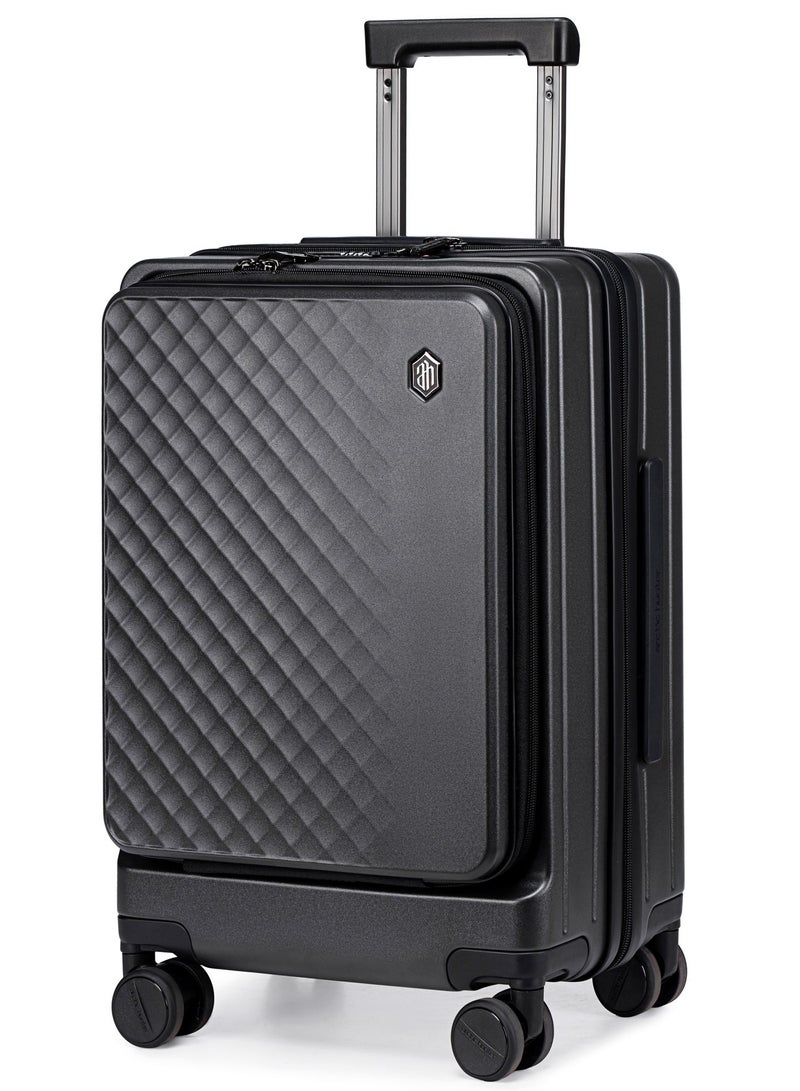 ARCTIC HUNTER LGX002 24 Inch 360° Spinner Cabin Trolley Suitcase, Instant Carry-On Luggage, Lightweight, Irish Style, TSA Lock - Image 1