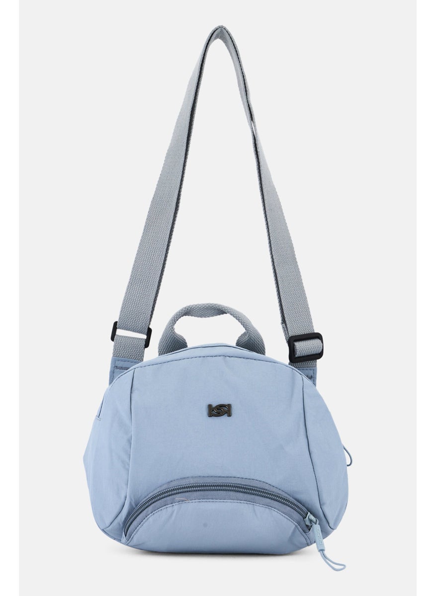 bebe - Women Brand Logo Cross Body Bag 24 L x 17 H x 10 W cm, Blue - Image 1