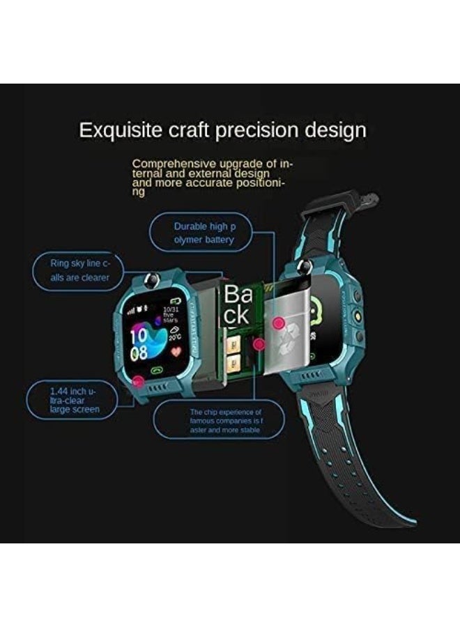 Hope Kids Smart Watch with GPS Location & SIM Card Slot, HD Touch Screen, Voice Chat, Contact Call & Flashlight - Blue - Image 4