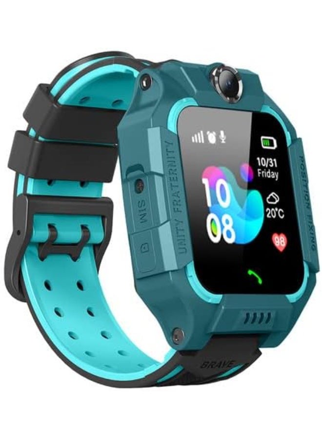 Hope Kids Smart Watch with GPS Location & SIM Card Slot, HD Touch Screen, Voice Chat, Contact Call & Flashlight - Blue - Image 1