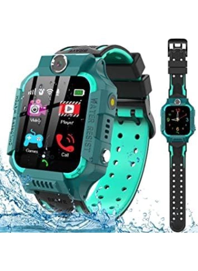 Hope Kids Smart Watch with GPS Location & SIM Card Slot, HD Touch Screen, Voice Chat, Contact Call & Flashlight - Blue - Image 3
