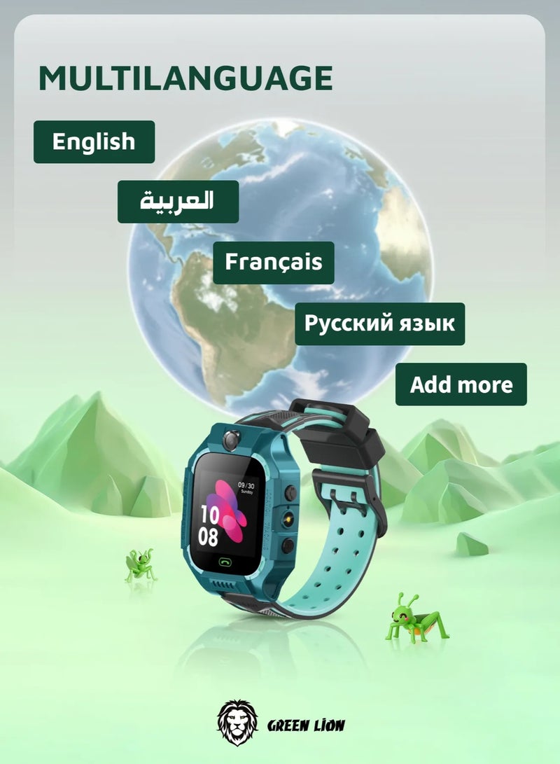 Hope Kids Smart Watch with GPS Location & SIM Card Slot, HD Touch Screen, Voice Chat, Contact Call & Flashlight - Blue - Image 5