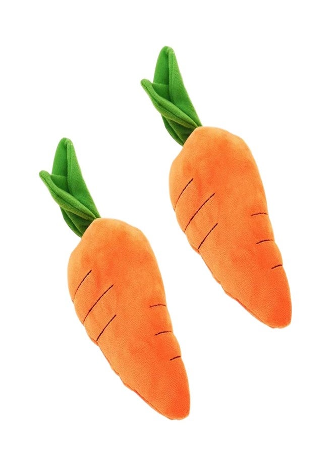 Cauaoa 2 Pcs Crinkle Dog Toy for Small, Medium, and Large Breeds, Cute Carrot with Soft Squeaker, Carrot Shape Pet Plush Toy with Sound, Bite-Resistant Soft Comfortable Dog Toys - Image 1