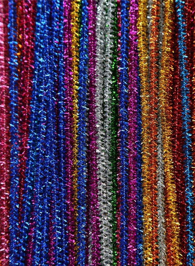 FAVORXTM Multicolored Craft Pipe Cleaners Glitter Chenille Stems (100 Pieces) 10 Colors for DIY Creative Art Decorations (0.24 x 12 Inch) - Image 3