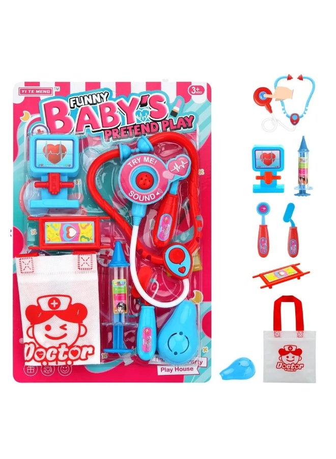 Stem Double Suction Plastic Male Doctor’s Medical Equipment Set w Bag - Image 1