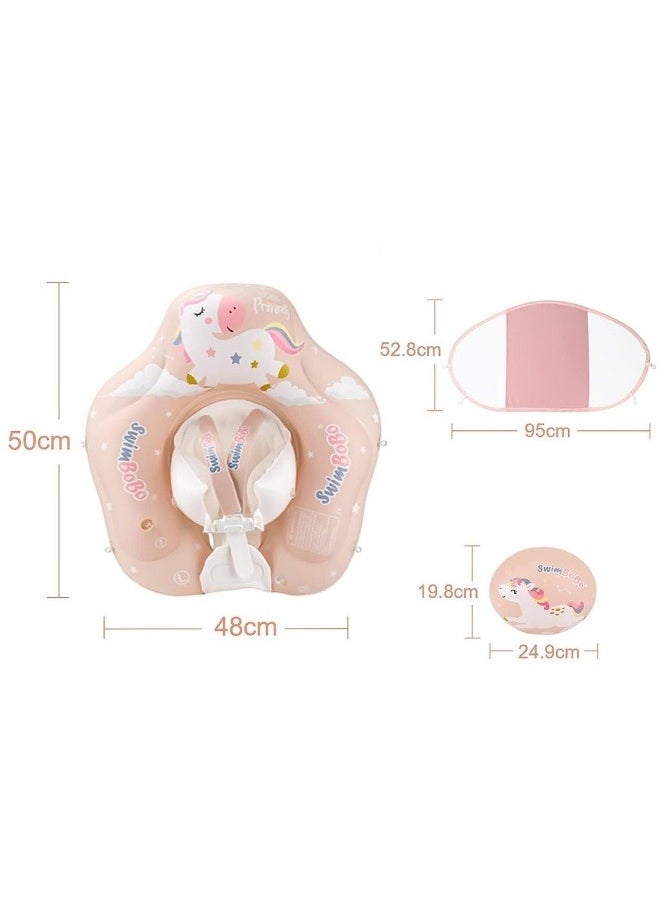 GGEROU - Baby Swimming Pool Floats,Baby Pool Float with Canopy,PVC Infant Swim Floats,Child Kids Inflatable Pool Floats,Summer Swim Float,Floating Mattress Seat Swim Ring,Fun Beach Floaties - Image 1