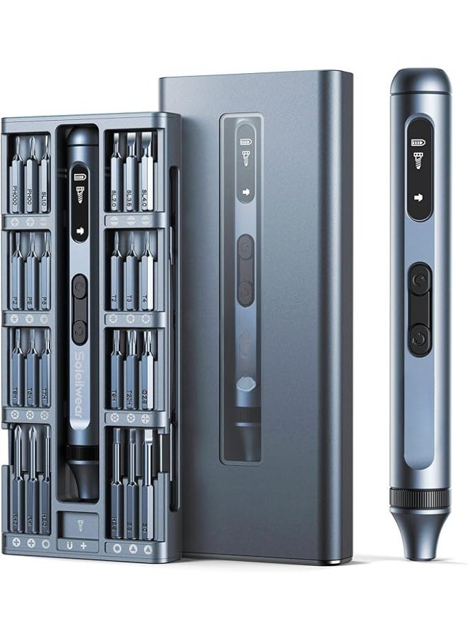 52-in-1 Electric Precision Screwdriver Set – Cordless Mini Power Screwdriver with 48 Magnetic Bits for Phone, Camera, Laptop & Watch Repair