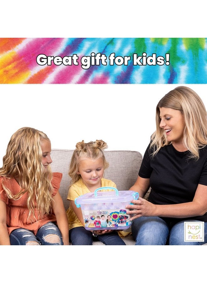 Hapinest Hapinest Tie Dye Kit for Kids Age 8-12 & Up Girls Boys Teens, Clothing Shirt Fabric Dye Arts and Crafts Gifts Party Supplies, Kids Tie Dye Kit for Large Group, 18 Pre-Filled Bottles w/14 Colors - Image 5