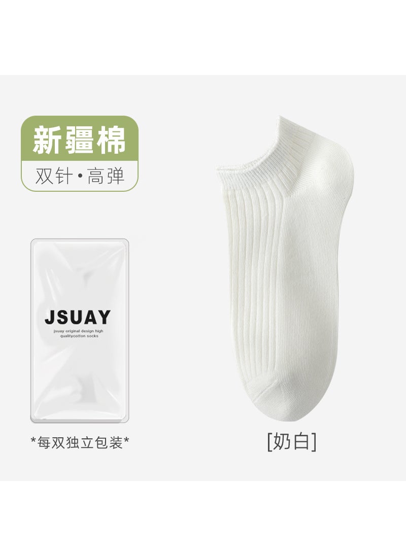 Generic - Cotton Low-Cut Socks Antibacterial Sweat-Absorbent Pink - Image 1