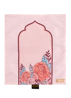Hilalful HilalFul Teeny Tiny Pink Floral Polyester Prayer Mat | Muslim Praying Rug for Kids/Children | Water Resistant | Anti-Slip | Islamic Gift for Eid, Ramadan | For Travel | Lightweight | Soft Fabric  - Image 2