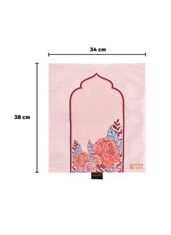 Hilalful HilalFul Teeny Tiny Pink Floral Polyester Prayer Mat | Muslim Praying Rug for Kids/Children | Water Resistant | Anti-Slip | Islamic Gift for Eid, Ramadan | For Travel | Lightweight | Soft Fabric  - Image 4