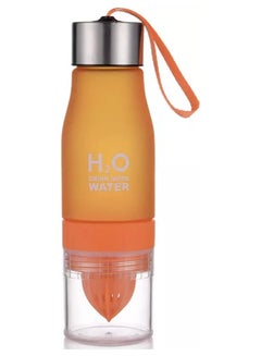 BLUE CORAL Water Bottle Squeezed Juice Lemon Juice Fruit Infuser Drinkware For Outdoor Sports My Shaker Drinking Bottle, Orange  - Image 1
