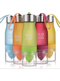 BLUE CORAL Water Bottle Squeezed Juice Lemon Juice Fruit Infuser Drinkware For Outdoor Sports My Shaker Drinking Bottle, Orange  - Image 3