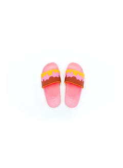 CUBS Chocolate Waffle Print Everyday Wear Eco-Friendly Pvc Slides For Kids Lightweight Easy To Wash And Anti-Slip Soles  - Image 2