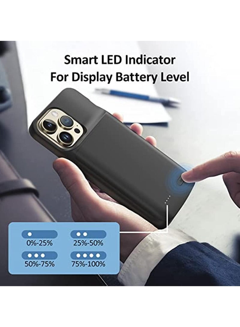 Battery Case for iPhone 15/15 Plus/15 Pro/15 Pro Max,6000 mAh Slim Portable Protective Charging Cover, Rechargeable Extended Power Charger Case for iPhone 15/15 Plus/15 Pro/15 Pro Max - Image 5