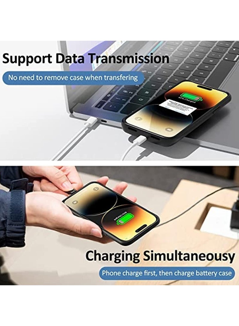 Battery Case for iPhone 15/15 Plus/15 Pro/15 Pro Max,6000 mAh Slim Portable Protective Charging Cover, Rechargeable Extended Power Charger Case for iPhone 15/15 Plus/15 Pro/15 Pro Max - Image 3