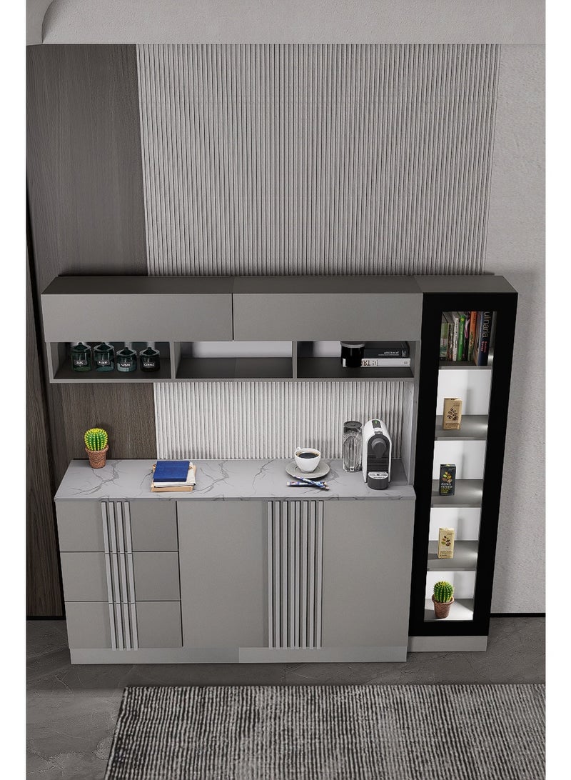 كوفي وورلد ركن القهوة بالاضاءة المخفية الداخلية الانيقة تكيسات الطولية - Image 4