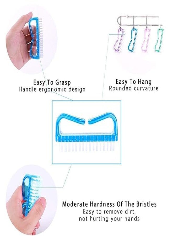 LANELLIE 2 Pcs Handle Grip Nail Brush Fingernail Cleaner Pedicure Scrub Foot Brushes Toes Cleaning Tool Kit (Multicolor) (PACK OF 2) (2 pcs) - Image 2