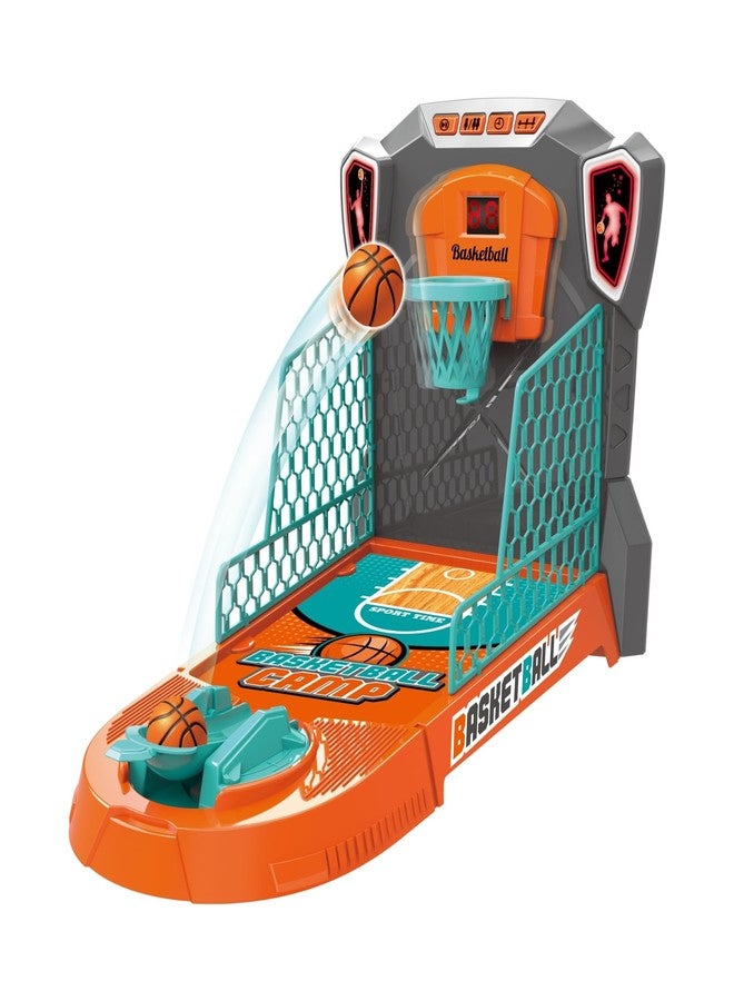 OLEOCA Tabletop Basketball Game - Compact Mini Desktop Arcade, Moving Target Indoor Desk Game with Electronic Scoring, Lights & Sound, Skill-Building Game for Kids Ages 3+ - Image 1