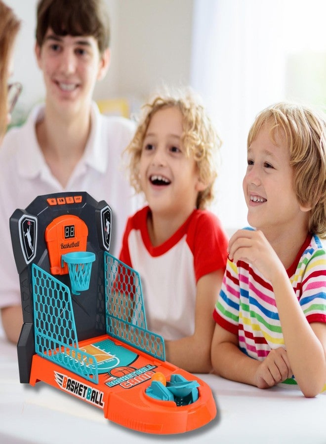 OLEOCA Tabletop Basketball Game - Compact Mini Desktop Arcade, Moving Target Indoor Desk Game with Electronic Scoring, Lights & Sound, Skill-Building Game for Kids Ages 3+ - Image 5