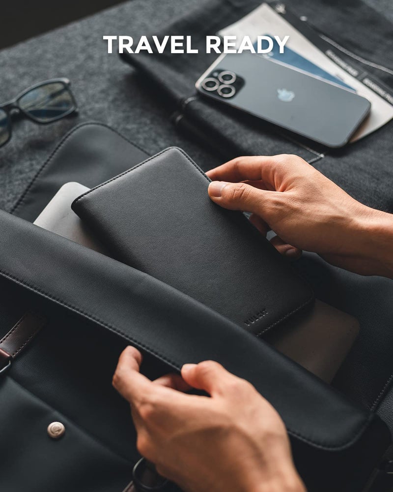 VULKIT محفظة جواز سفر فالكيت جلد نابا الفاخر مع حماية RFID لمحفظة السفر للرجال والنساء - Image 5