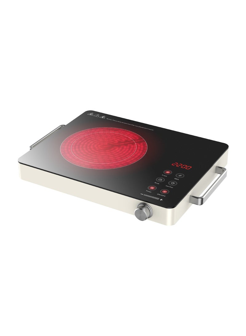 Digit LED Display Digital Infrared Cookertemperature Settings 3hrs Programmable Timer 2000W Ceramic Heating Element