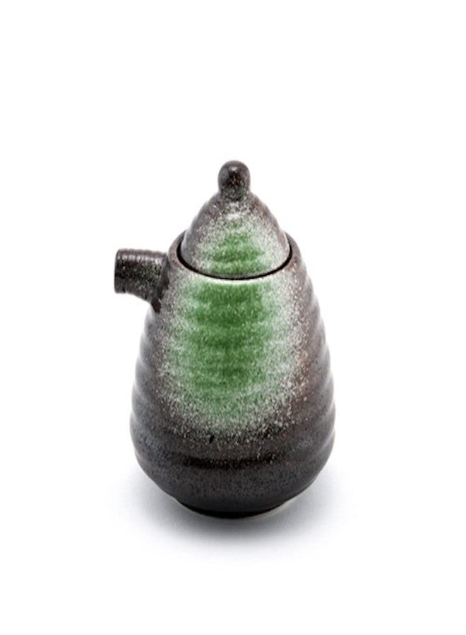 Happy Sales HSSD-LTGR55, Japanese Style Earthenware Ceramic Oil Dispenser Ponzu Vinegar Dispenser Shoyu Soy Sauce Dispenser With Lid, 5 fl oz - Image 2