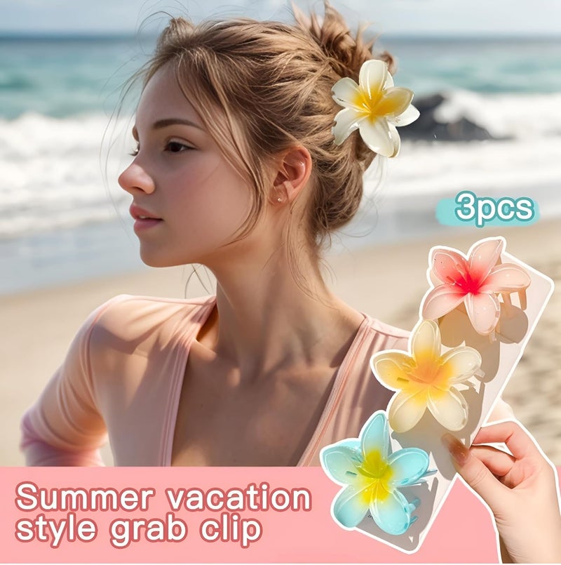 ROCK WORLD 3pcs Flower Hair Clips VibrantClip for Casual Wear - Image 3