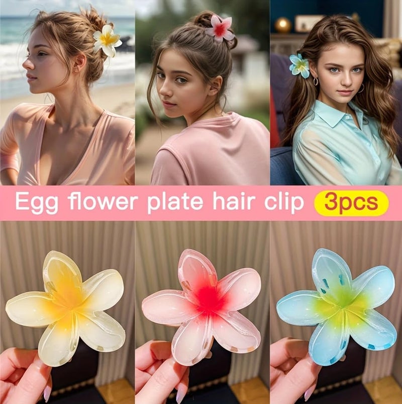ROCK WORLD 3pcs Flower Hair Clips VibrantClip for Casual Wear - Image 5