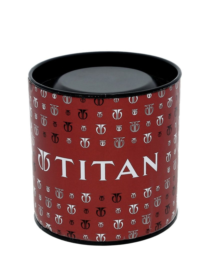 TITAN Titan Quartz Analog with Date Siler Dial Leather Strap Watch for Men  - Image 5